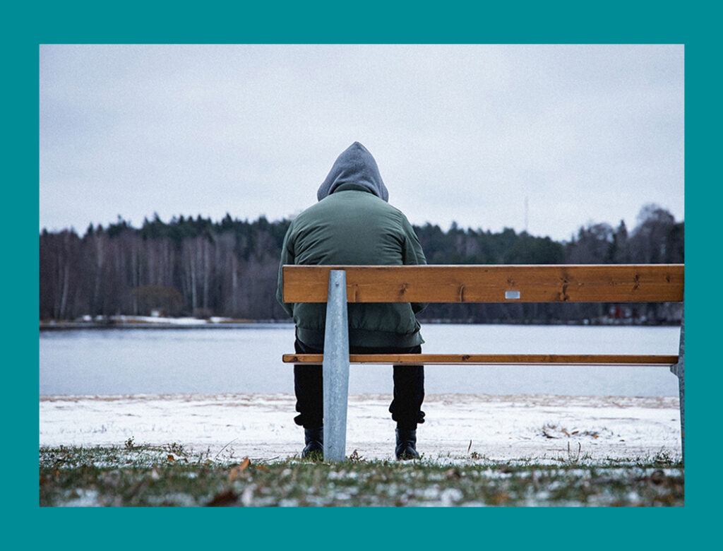 homeless on a bench